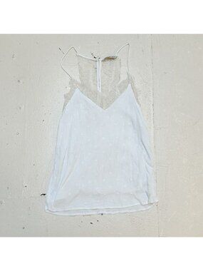 Stradivarious Lace Camisole Tank Top Sz Small Lingerie White Boho Festival White